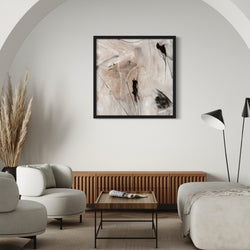 Set of 1 - Abstract Art 'Black And Cream'