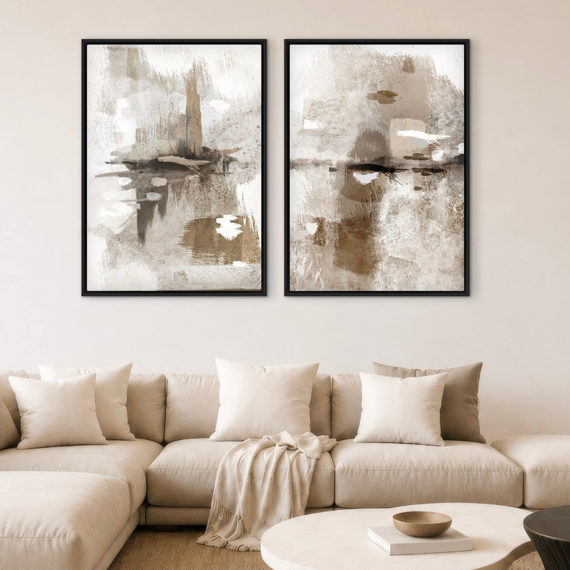 Gerahmtes Leinwandbild 2er-Set - Portofino