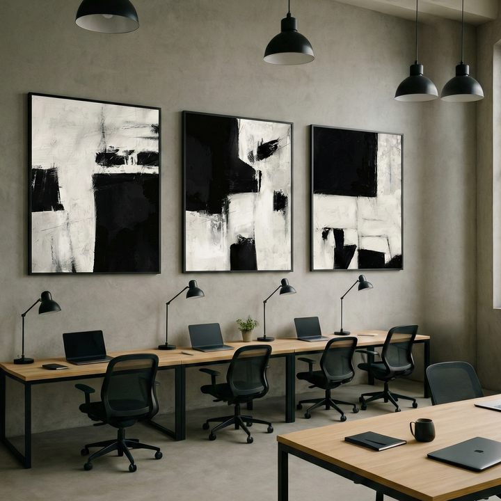 Abstract Art set of 3 prints - Lima