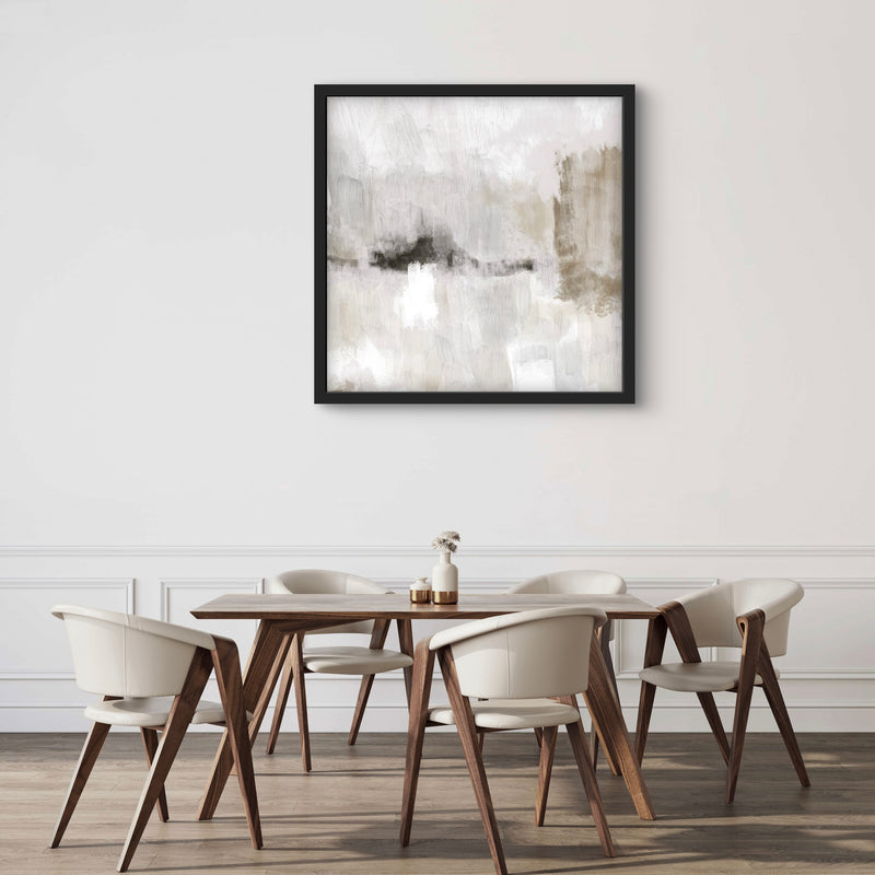 Set of 1 - Abstract Art 'Nude & Grey Clouds