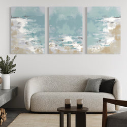 Abstract Canvas Set of 3 - Ocean Days