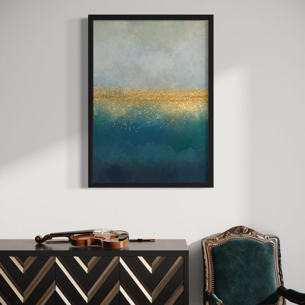 Set of 1 - Abstract Art 'Golden Sea'