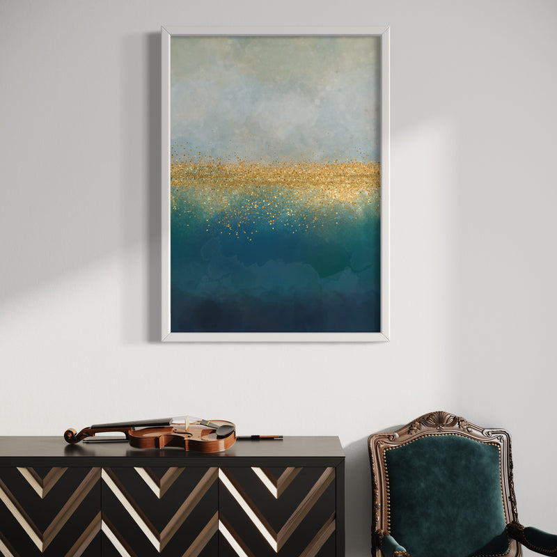 Set of 1 - Abstract Art 'Golden Sea'