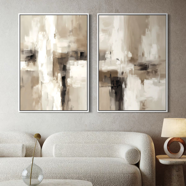 Framed Canvas Set of 2 - Soft Fragments