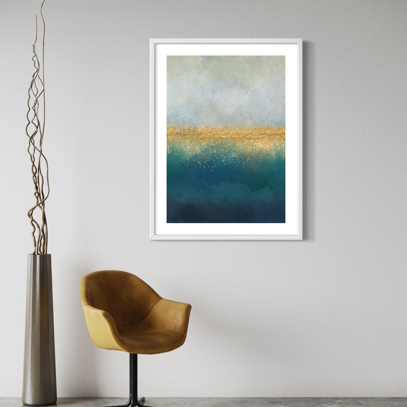 Set of 1 - Abstract Art 'Golden Sea'