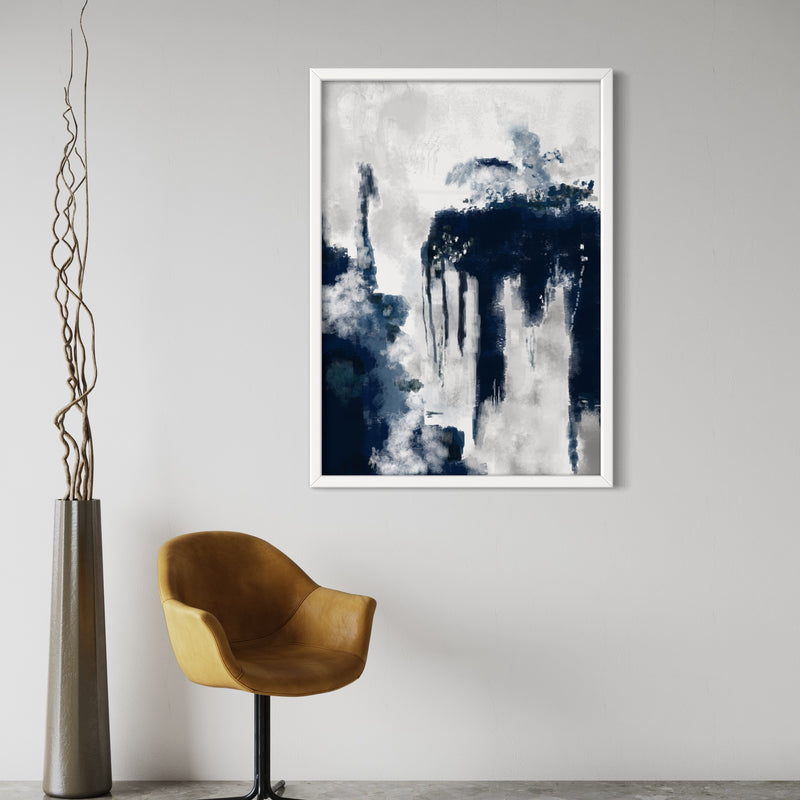 Set of 1 - Abstract Art 'Blue Storm'