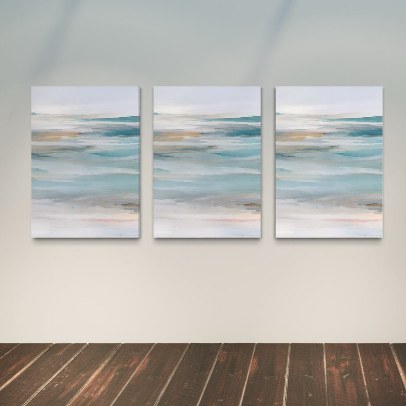 Abstract Canvas Set of 3 - Calm Ocean