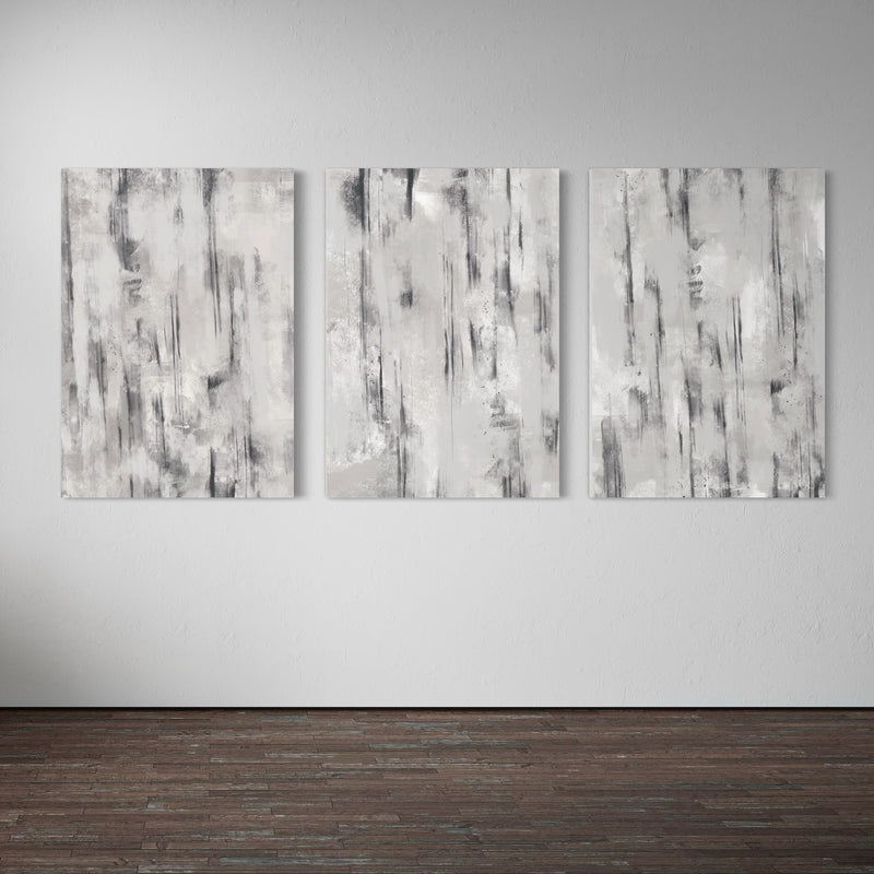 Abstract Canvas Set of 3 - Concrete