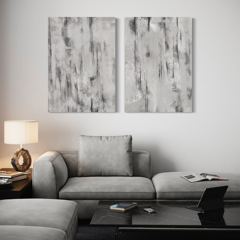 Abstract Canvas Set of 2 - Concrete