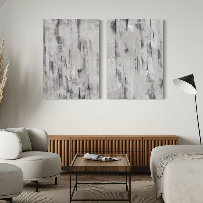 Abstract Canvas Set of 2 - Concrete