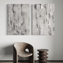 Abstract Canvas Set of 2 - Concrete