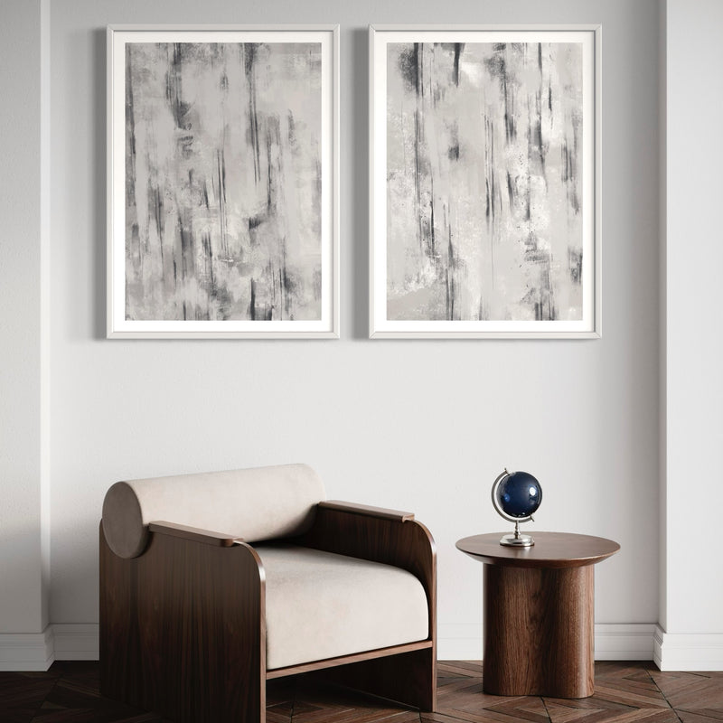 Abstract Art set of 2 prints - Concrete