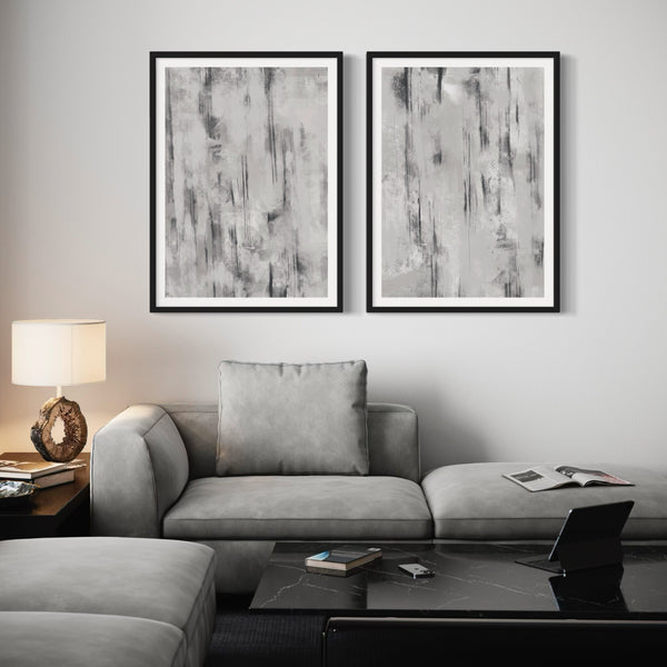 Abstract Art set of 2 prints - Concrete