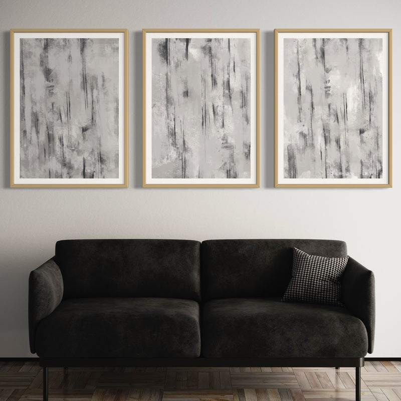 Abstract Art set of 3 prints - Concrete