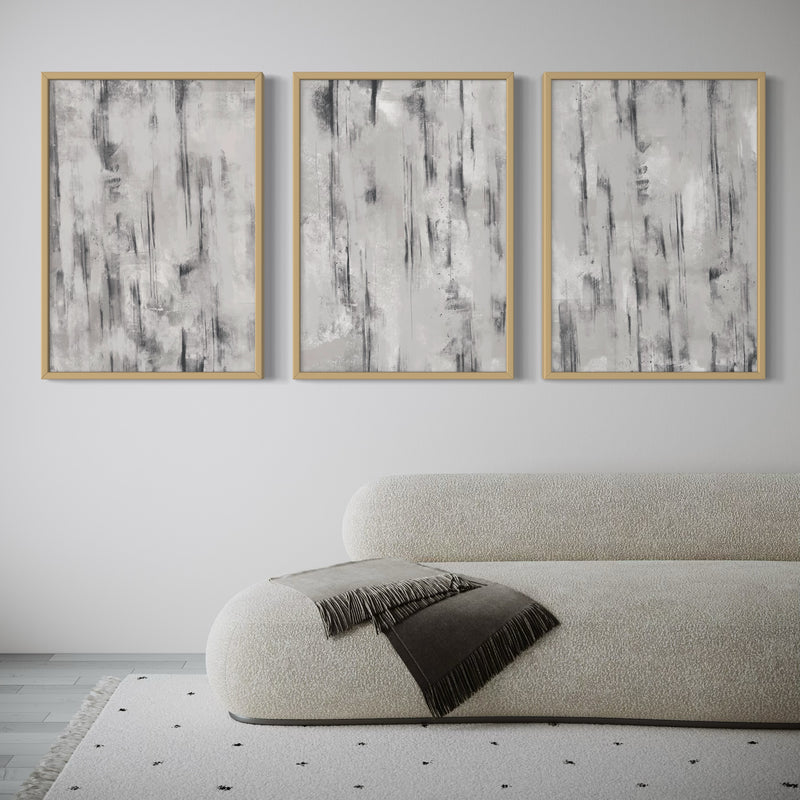 Abstract Art set of 3 prints - Concrete