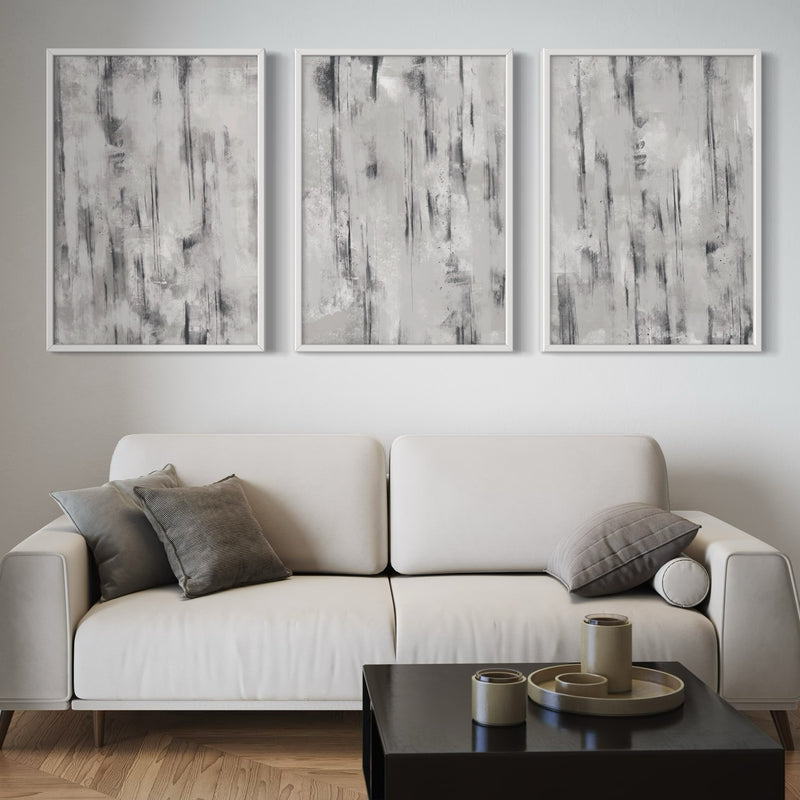 Abstract Art set of 3 prints - Concrete