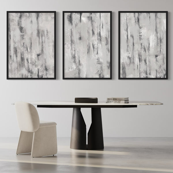 Abstract Art set of 3 prints - Concrete