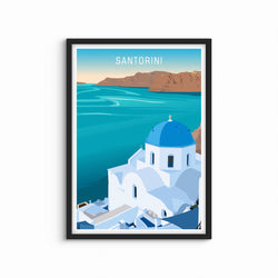 Set of 1 Framed Print - Santorini