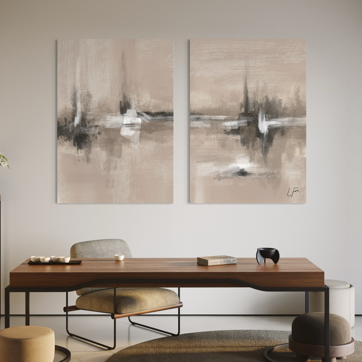 Abstract Canvas Set of 2 - Berlin