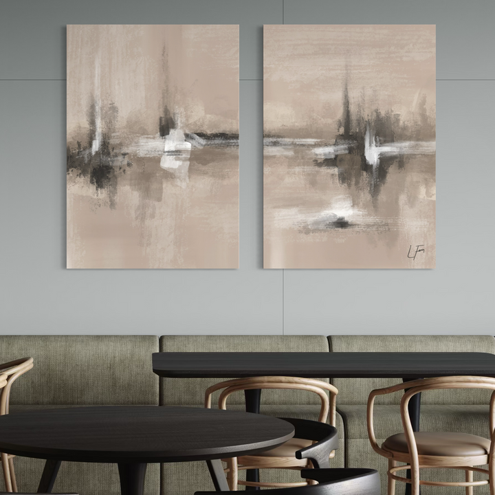 Abstract Canvas Set of 2 - Berlin