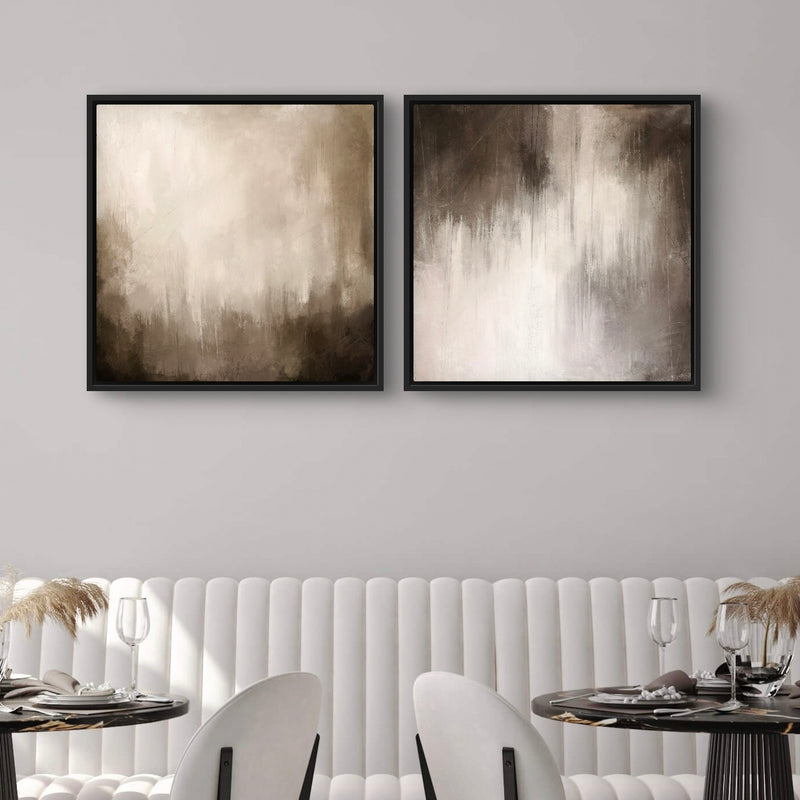 Framed Canvas Set of 2 - Brown Essence