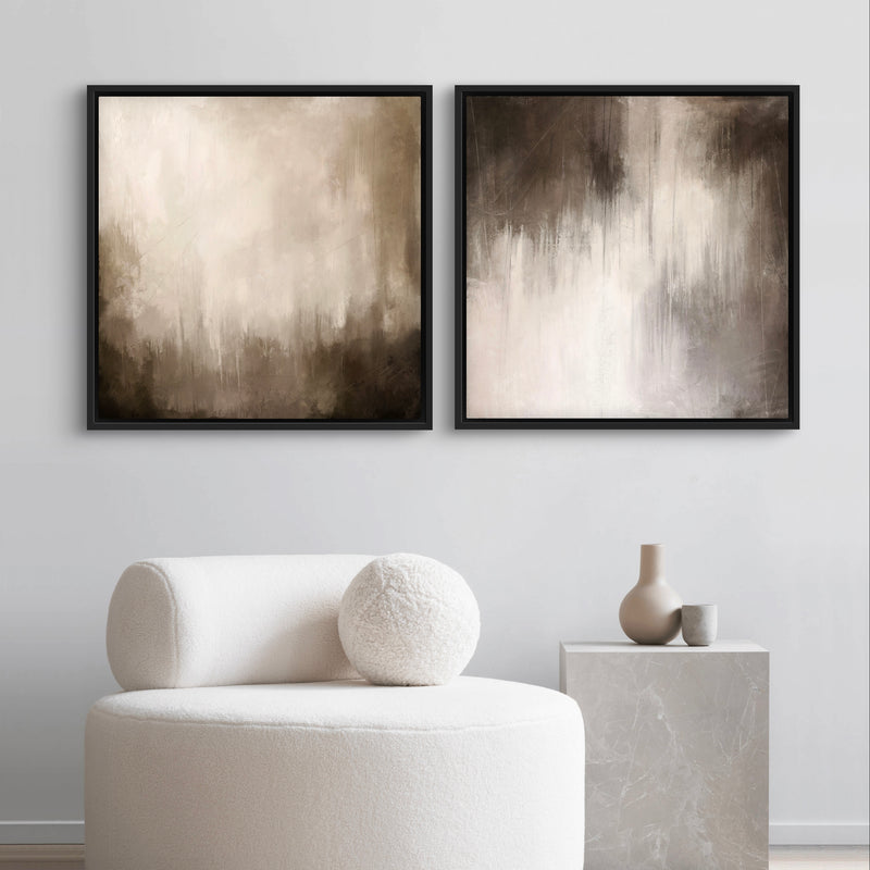 Framed Canvas Set of 2 - Brown Essence