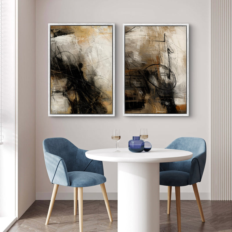 Framed Canvas Set of 2 - Autumn Leaves