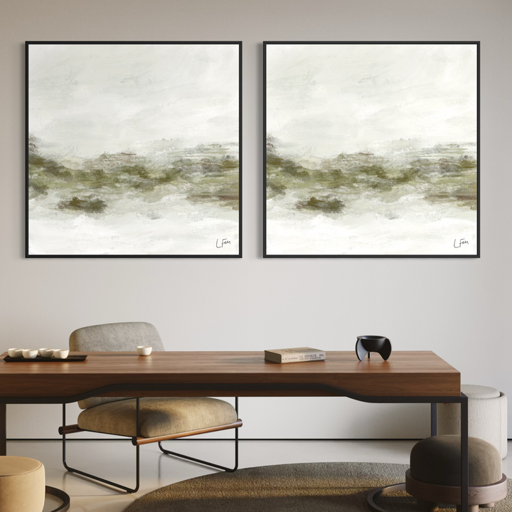 Framed Canvas Set of 2 - Spring Moss