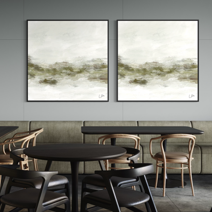 Framed Canvas Set of 2 - Spring Moss