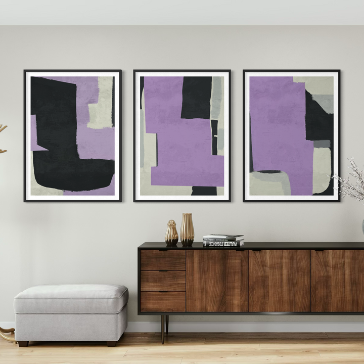 Abstract Art set of 3 prints - Bondi