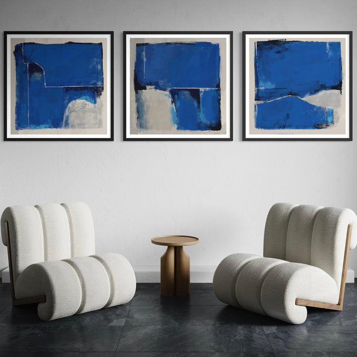 Abstract Art set of 3 prints - Cancun