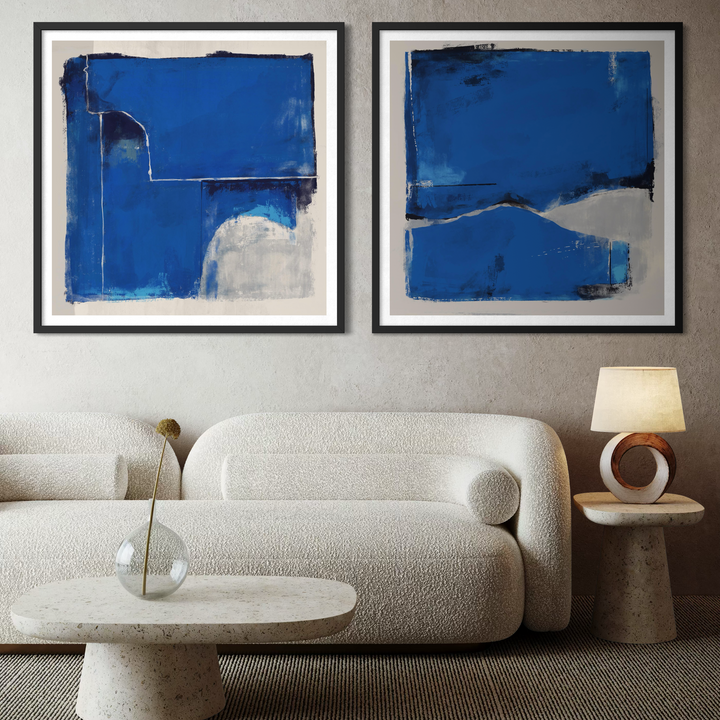Abstract Art set of 2 prints - Cancun