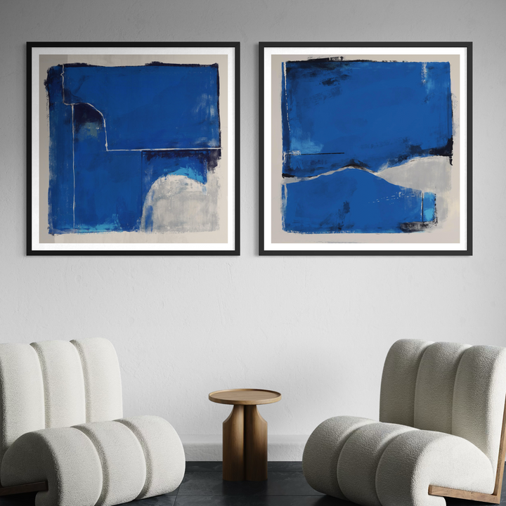 Abstract Art set of 2 prints - Cancun