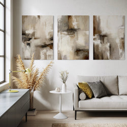 Abstract Canvas Set of 3 - Santorini