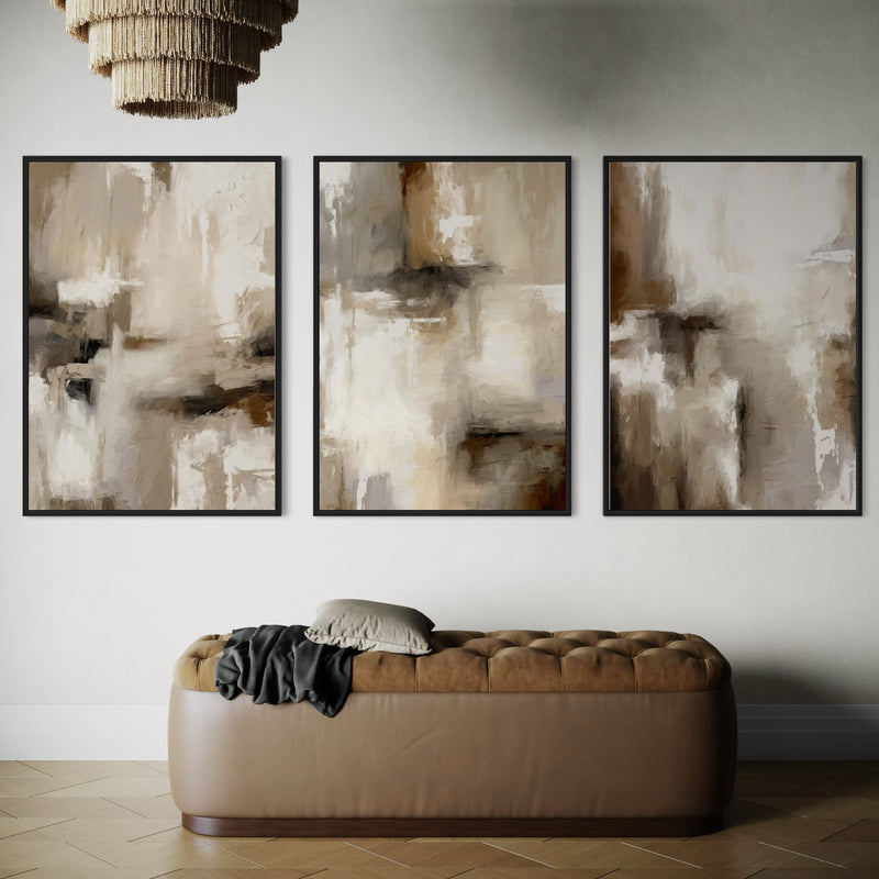 Set of 3 Framed Canvas - Santorini