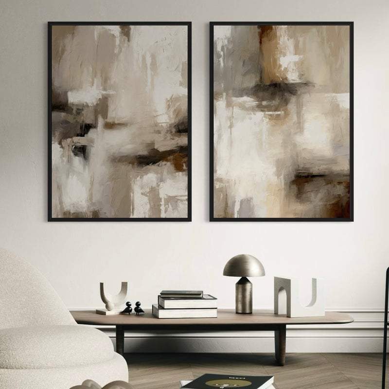 Framed Canvas Set of 2 - Santorini
