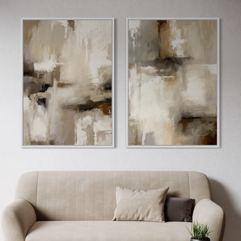 Framed Canvas Set of 2 - Santorini