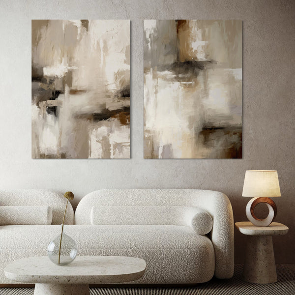 Abstract Canvas Set of 2 - Santorini