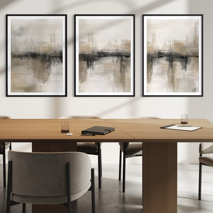 Abstract Art set of 3 prints - Nude Heaven