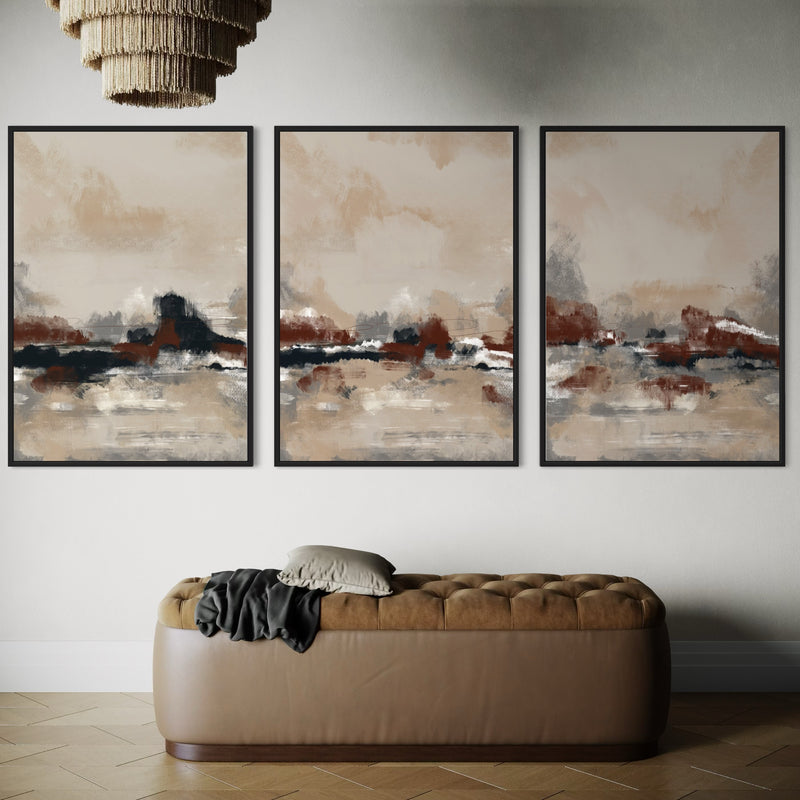 Set of 3 Framed Canvas - Sardinia