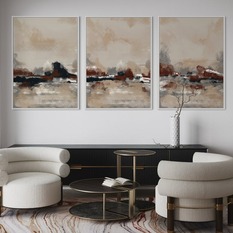 Set of 3 Framed Canvas - Sardinia