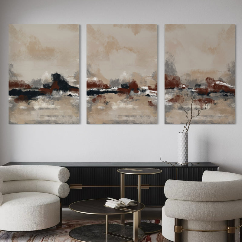 Abstract Canvas Set of 3 - Sardinia