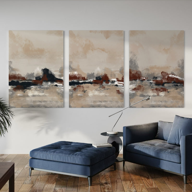 Abstract Canvas Set of 3 - Sardinia