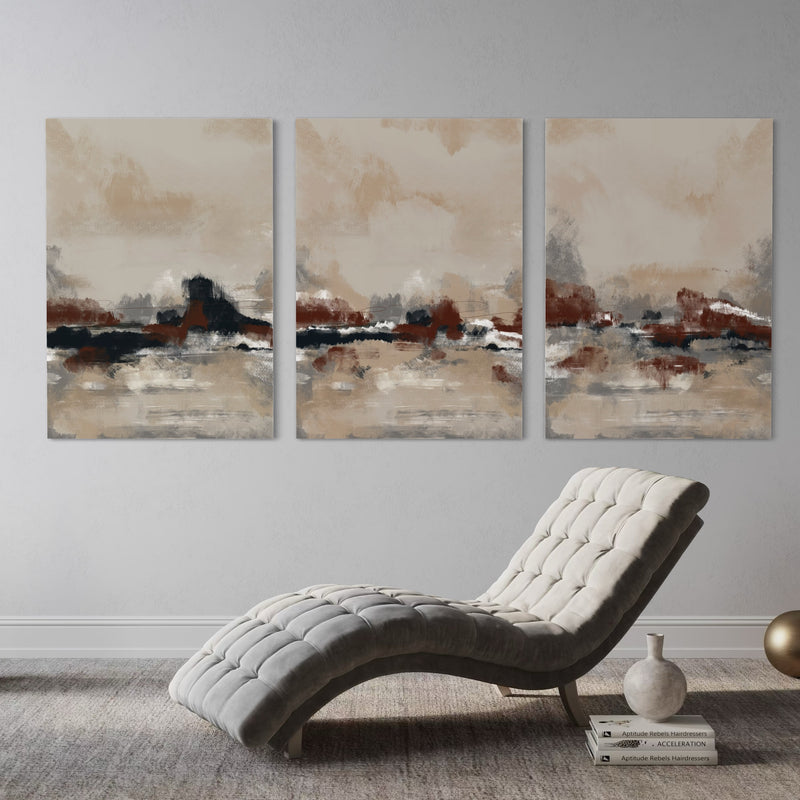 Abstract Canvas Set of 3 - Sardinia