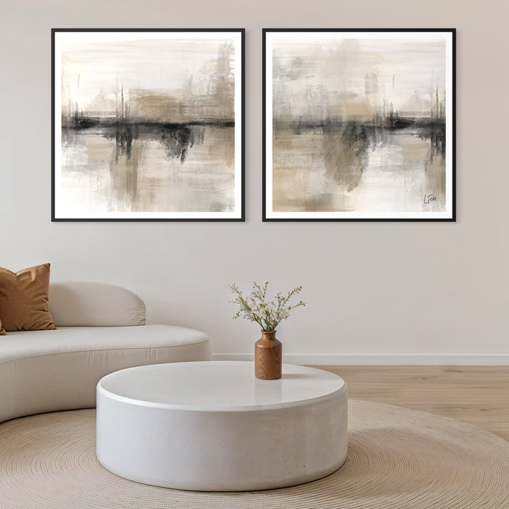 Abstract Art set of 2 prints - Nude Heaven