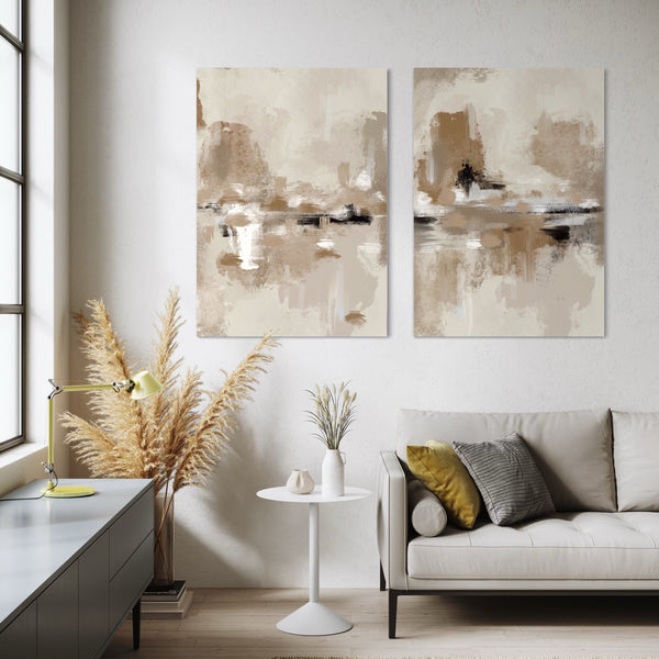 Abstract Canvas Set of 2 - St Tropez
