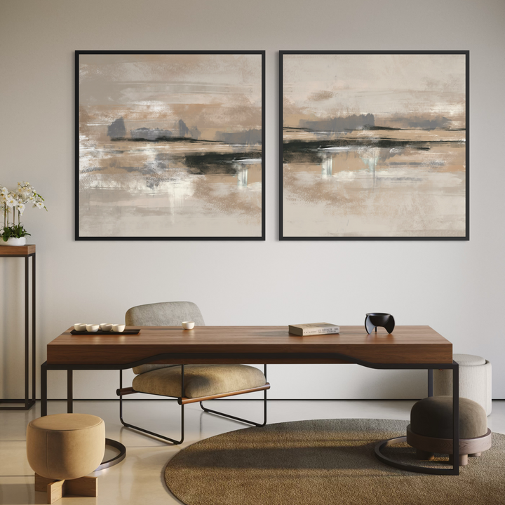Abstract Art set of 2 prints - Rome