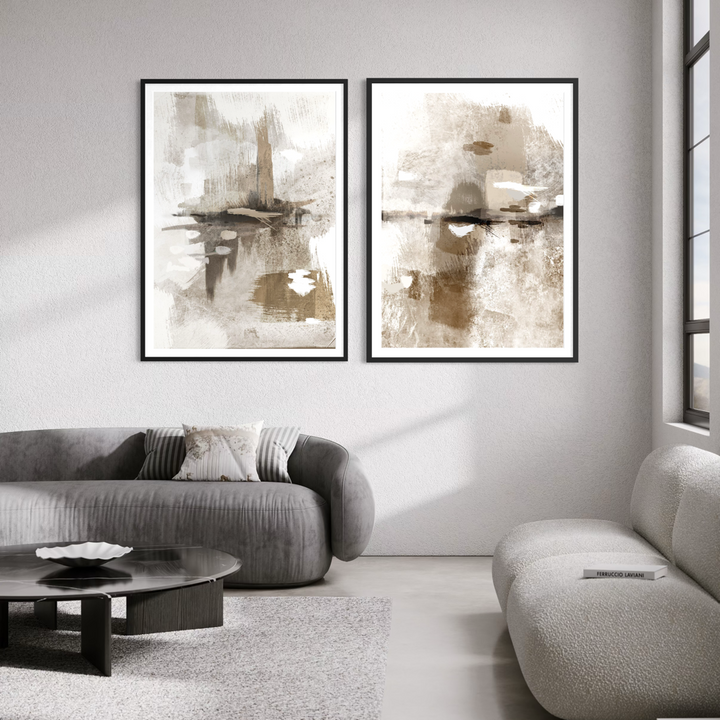 Abstract Art Set of 2 Prints - Portofino