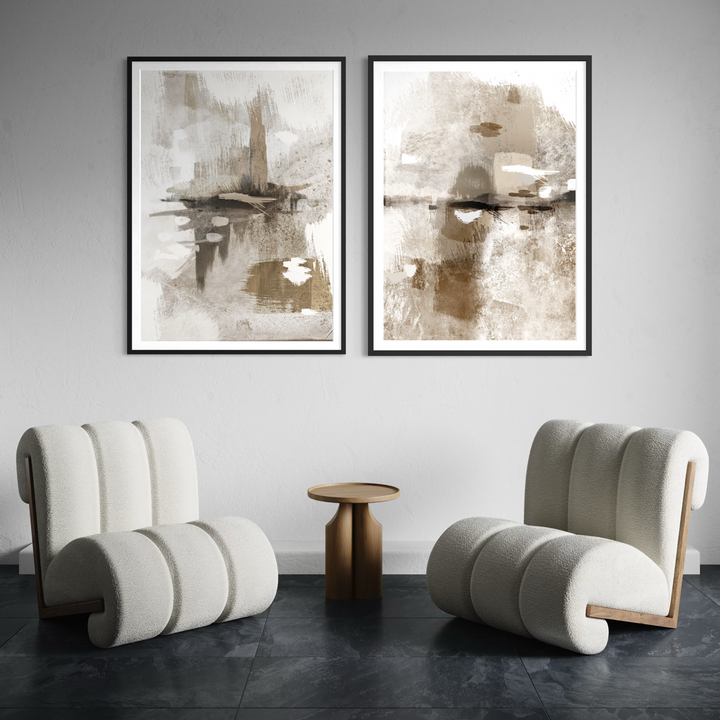 Abstract Art Set of 2 Prints - Portofino