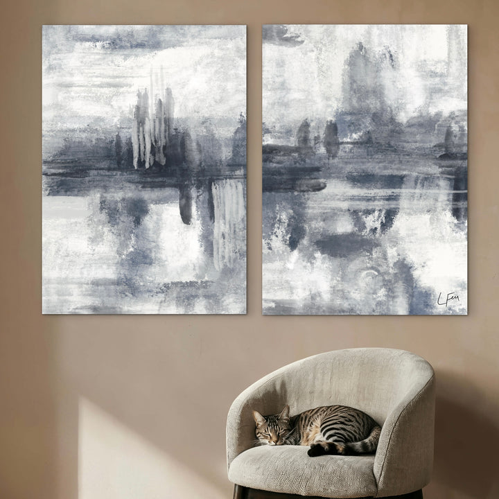 Abstract Canvas Set of 2 - Marbella